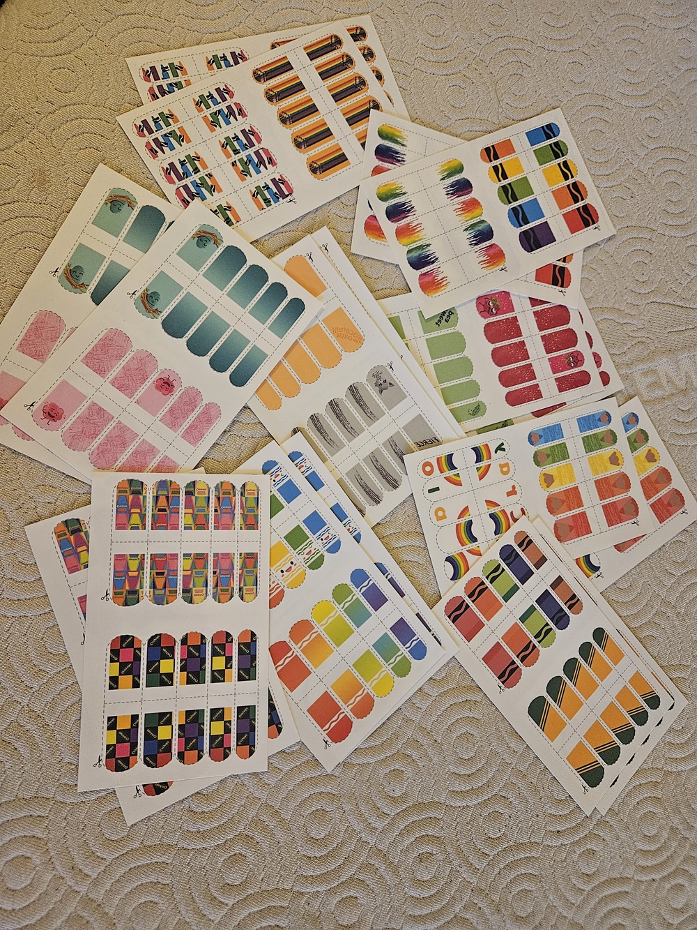 Crayola Rainbow & Bright Nail Wrap Sticker Set - Multi-Color Sheets